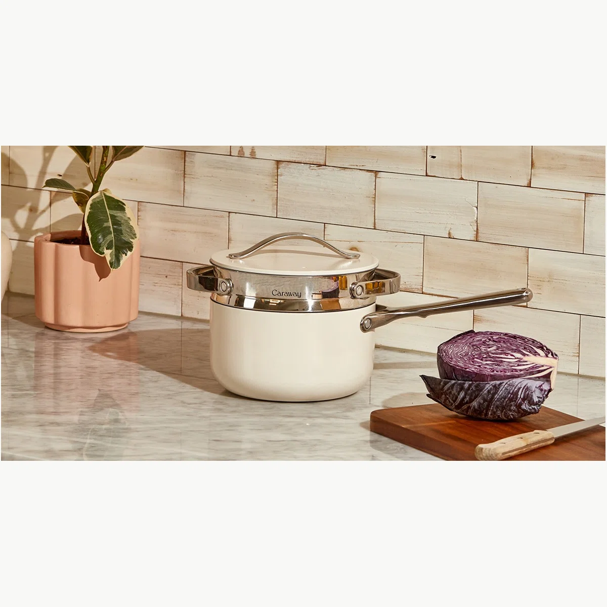 caraway-small-steamer-basket-non-toxic-ceramic-coating-stainless-steel-modular-d image 1