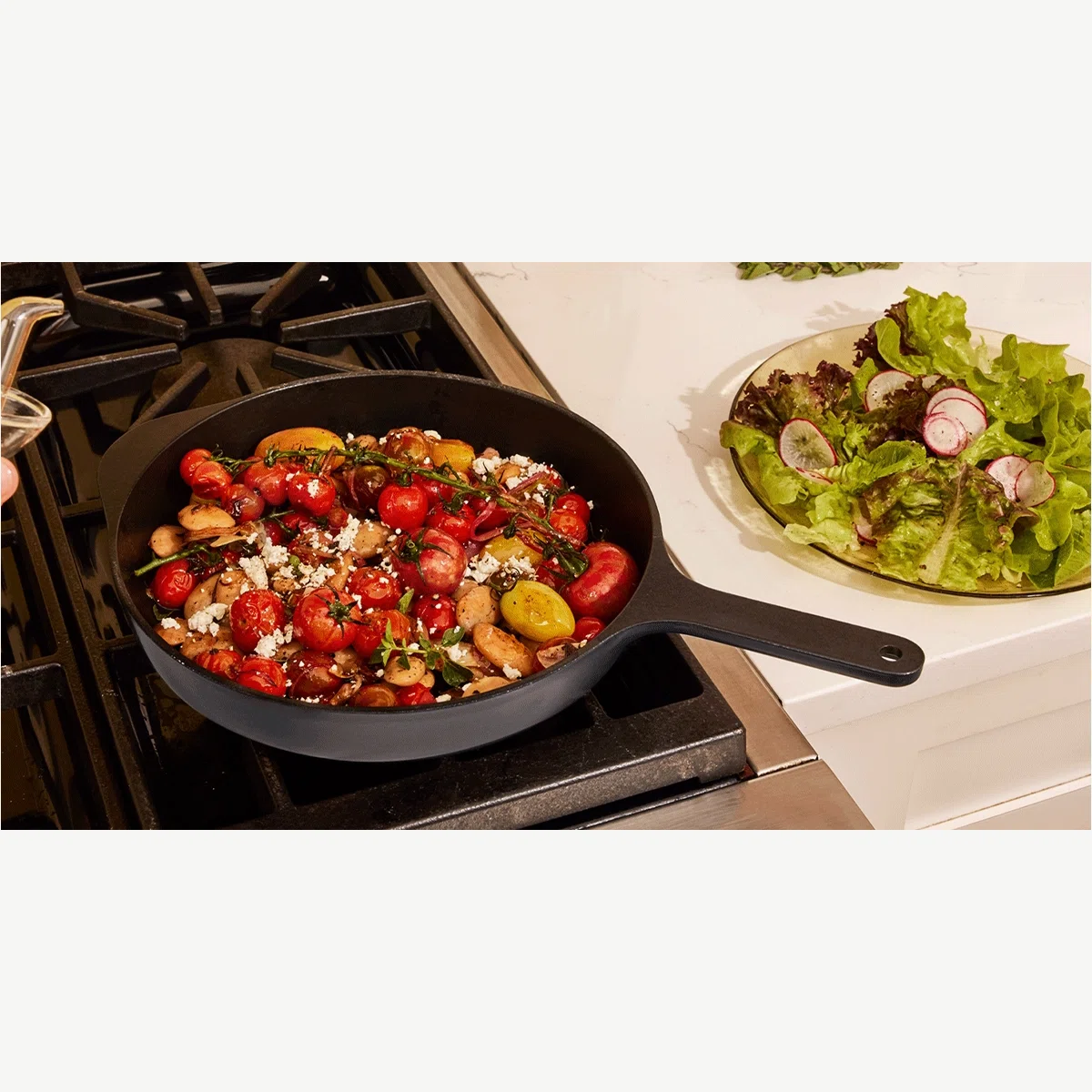 caraway-10-5-enameled-cast-iron-skillet-non-toxic-no-seasoning-required-lifetime image 1
