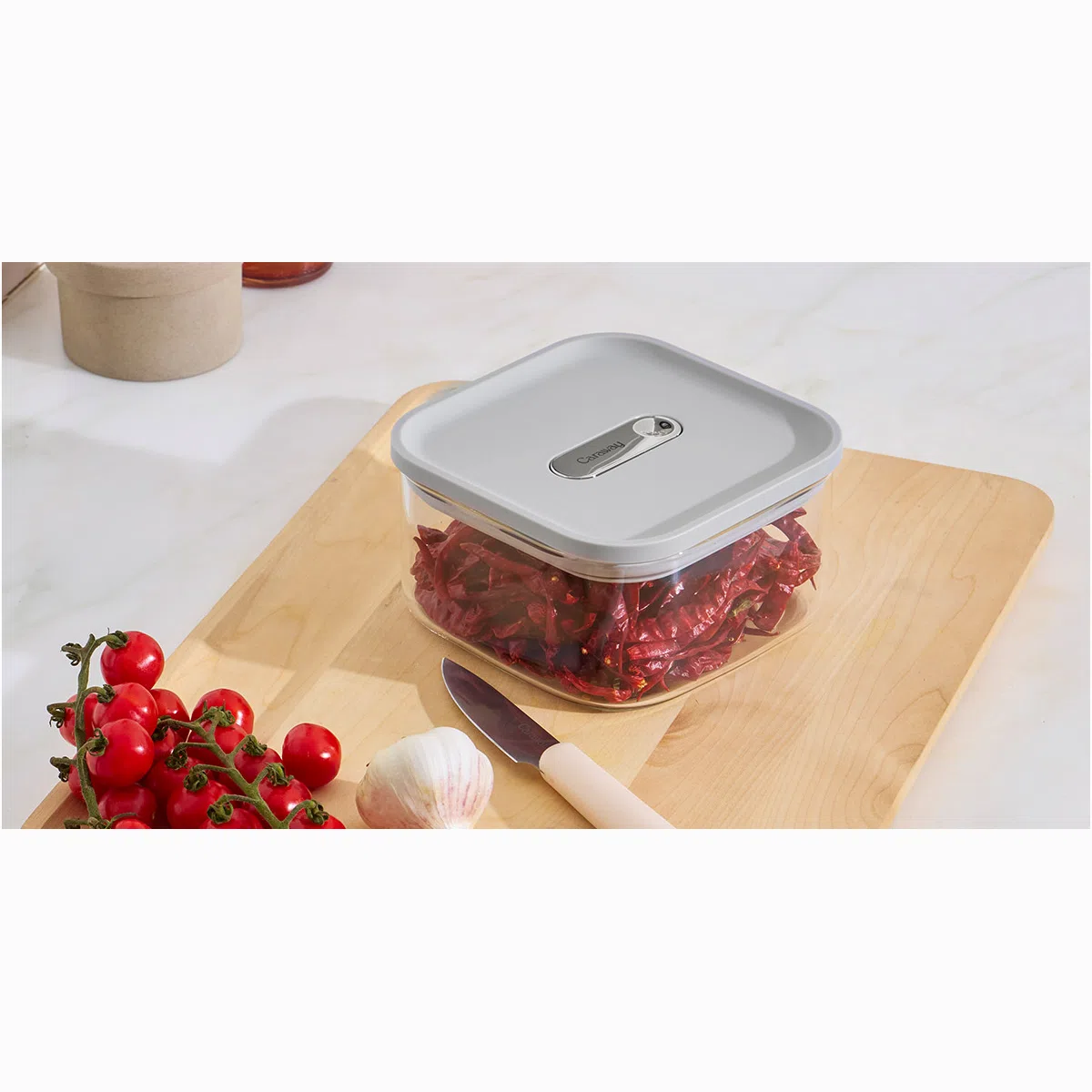 caraway-1-qt-small-glass-airtight-container-bpa-free-true-airtight-seal-dry-food image 1