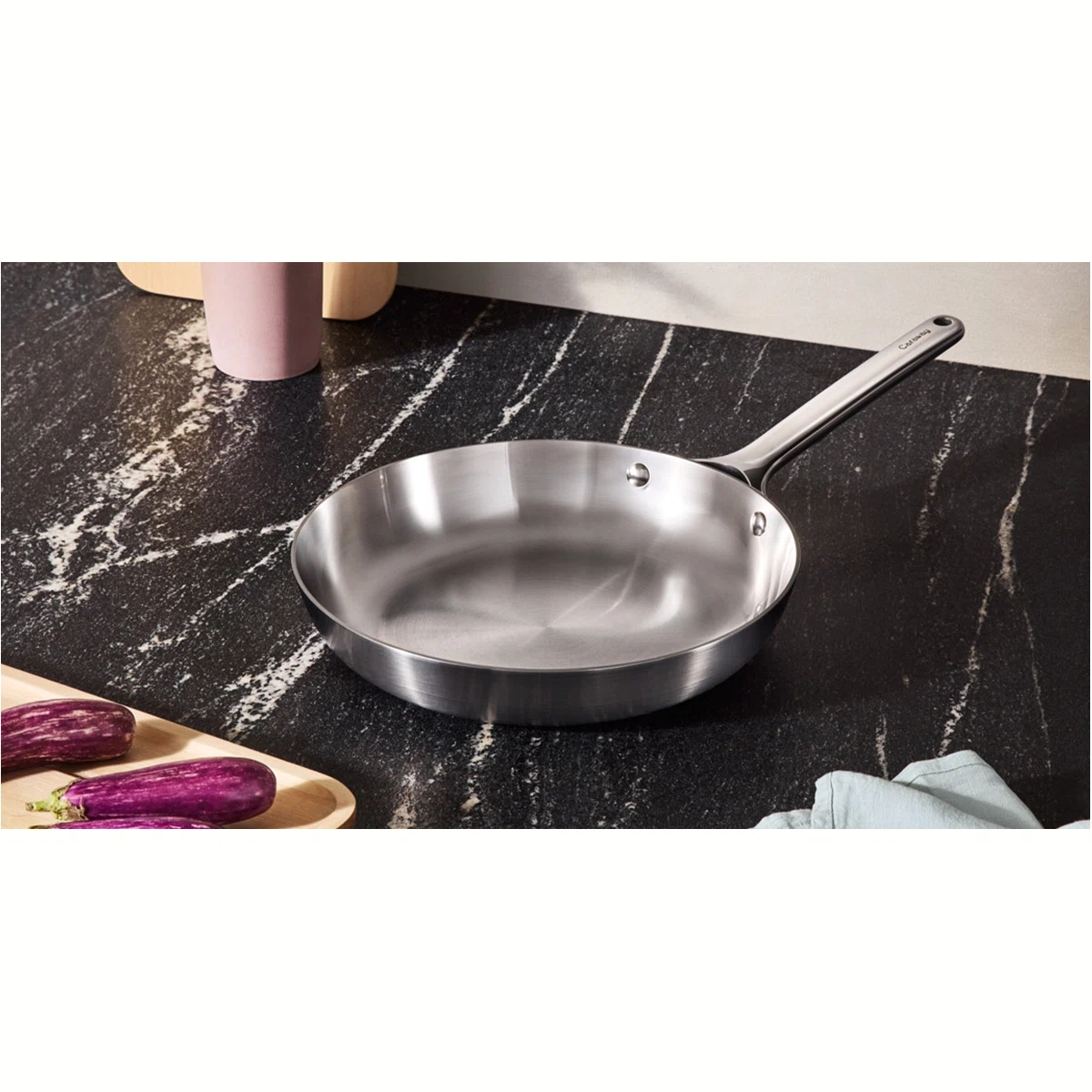 caraway-10-5-stainless-steel-fry-pan-non-toxic-5-ply-oven-safe-to-550-f-lifetime image 1