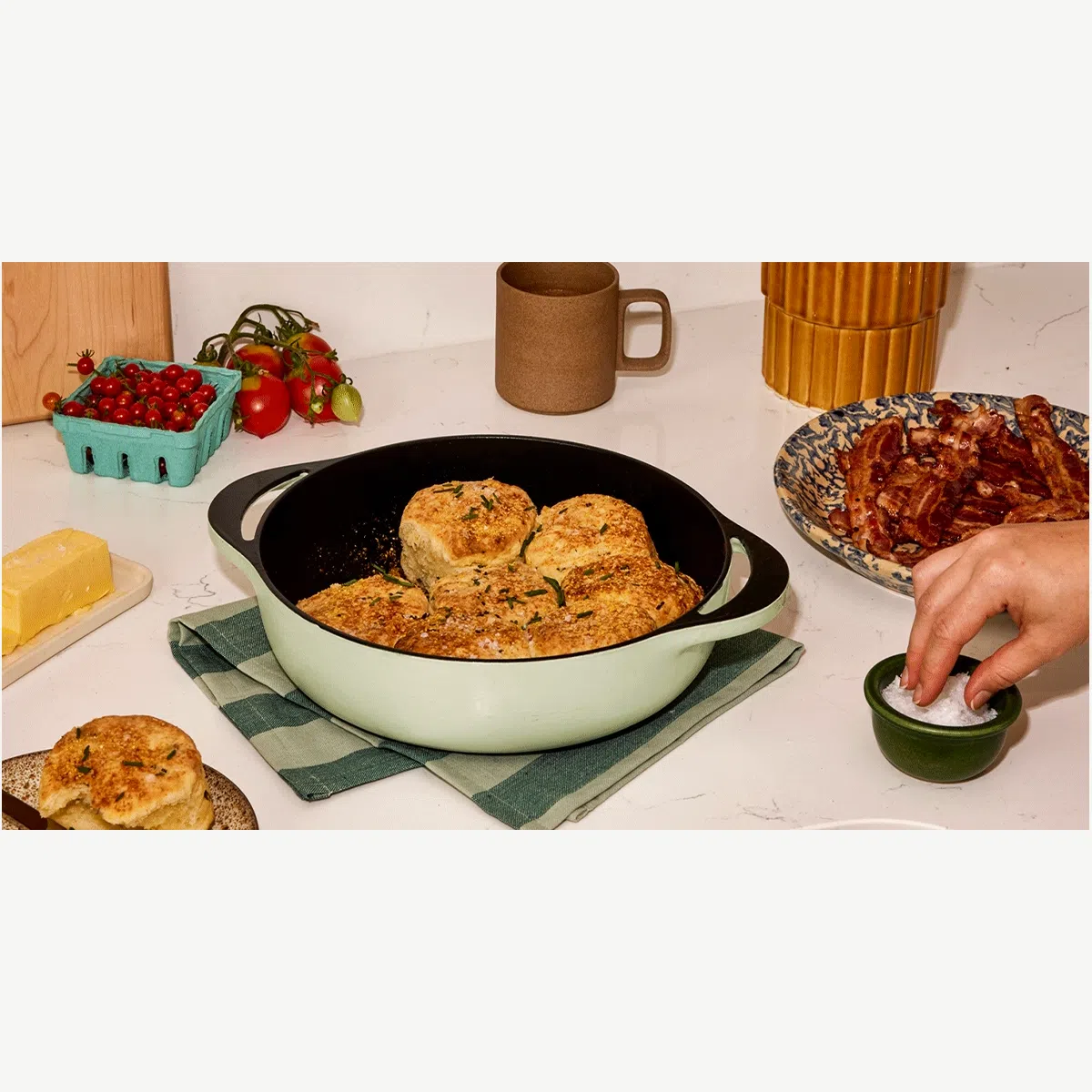 caraway-3-5-qt-enameled-cast-iron-braiser-with-lid-non-toxic-all-stovetop-compat image 1