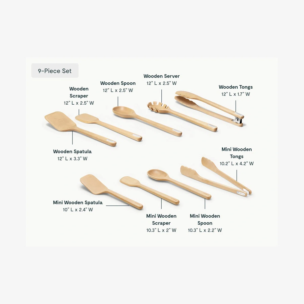 caraway-utensil-minis-set-9-piece-wooden-kitchen-utensils-with-mini-spatula-spoo image 1