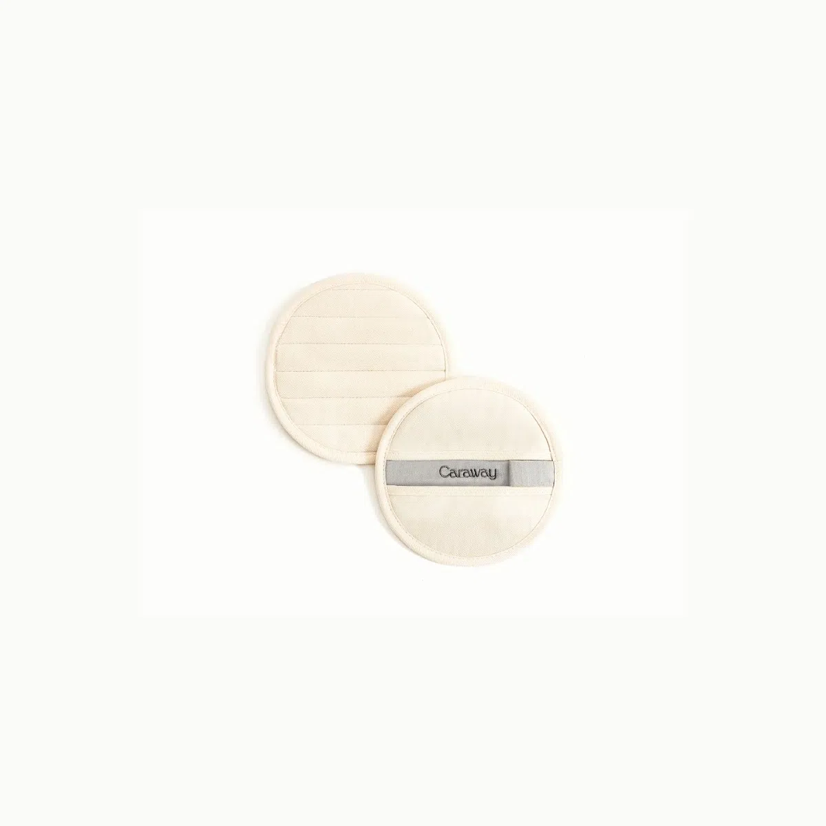 caraway-pot-holders-set-of-2-round-100-organic-cotton-heat-resistant-kitchen-mit image 1