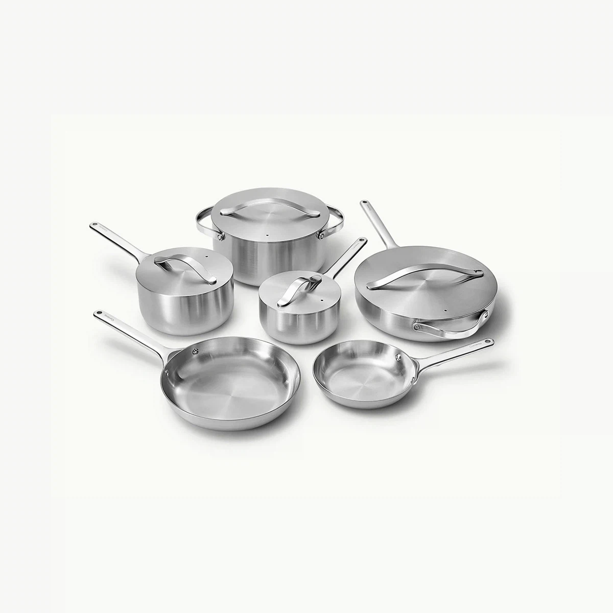 caraway-16-piece-stainless-steel-cookware-set-5-ply-pots-pans-non-toxic-lifetime image 1