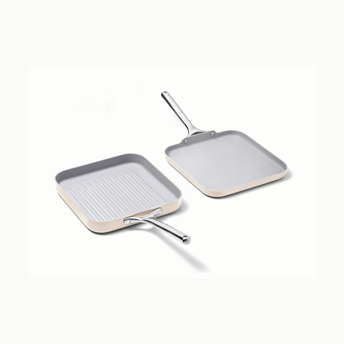 caraway-square-pan-duo-non-toxic-ceramic-grill-griddle-pan-set image 1