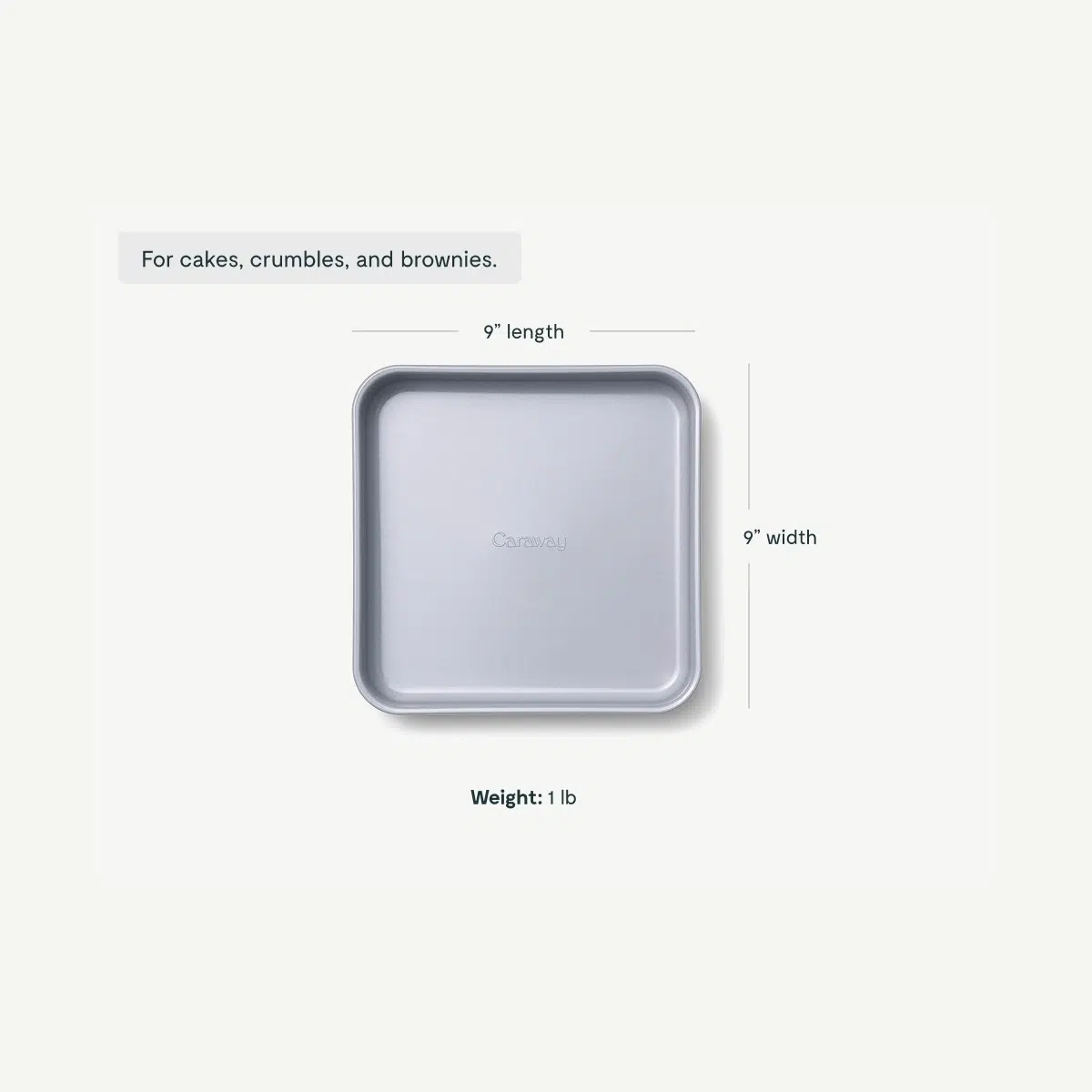 caraway-square-baking-pan-non-stick-ceramic-coated-8x8-with-aluminized-steel-cor image 3