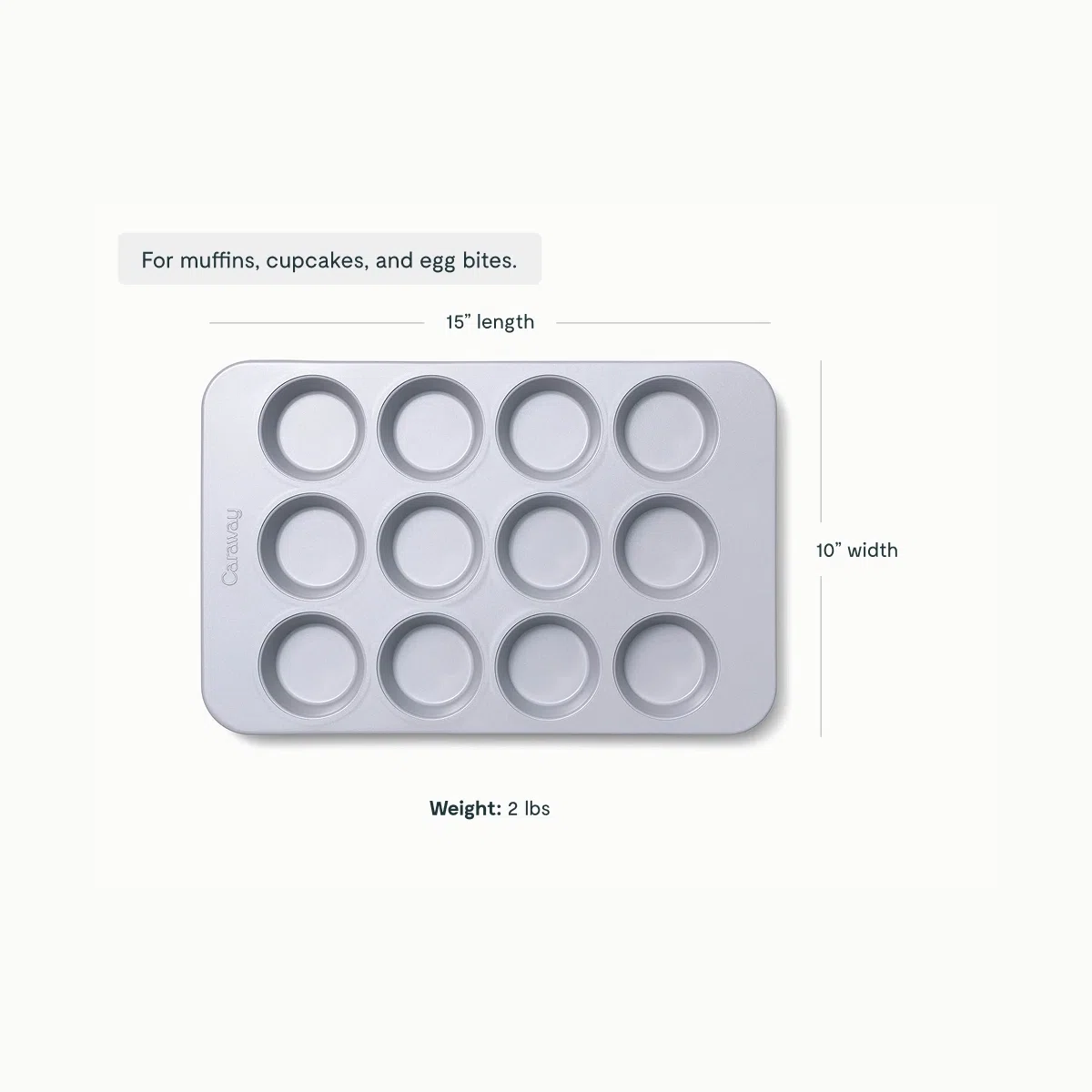 caraway-12-cup-muffin-pan-non-toxic-ceramic-non-stick-oven-safe-to-550-f-perfect image 3