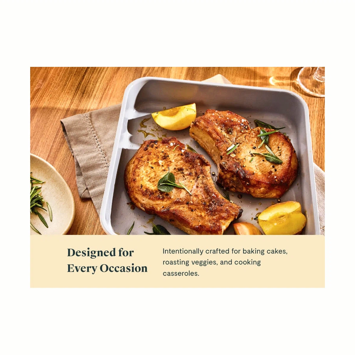 caraway-square-baking-pan-non-stick-ceramic-coated-8x8-with-aluminized-steel-cor image 4