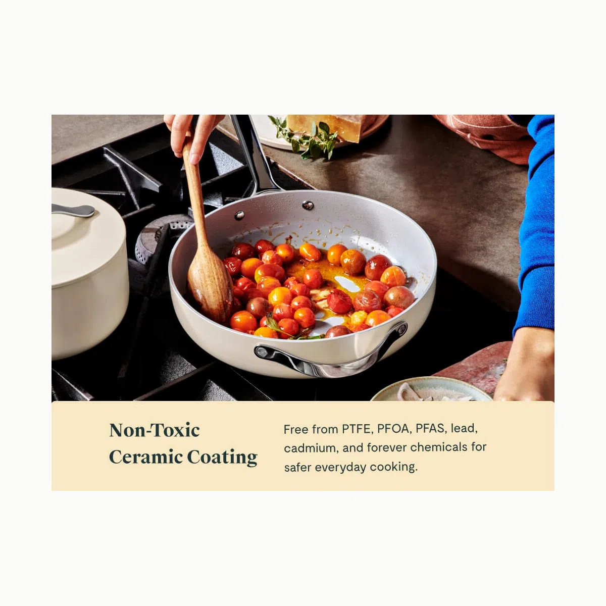 caraway-4-5-quart-saut-pan-with-lid-non-stick-ceramic-non-toxic-coating image 4