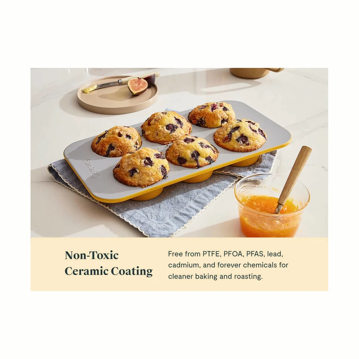 caraway-6-cup-non-stick-muffin-pan-ceramic-coating-oven-safe-to-550-f image 4