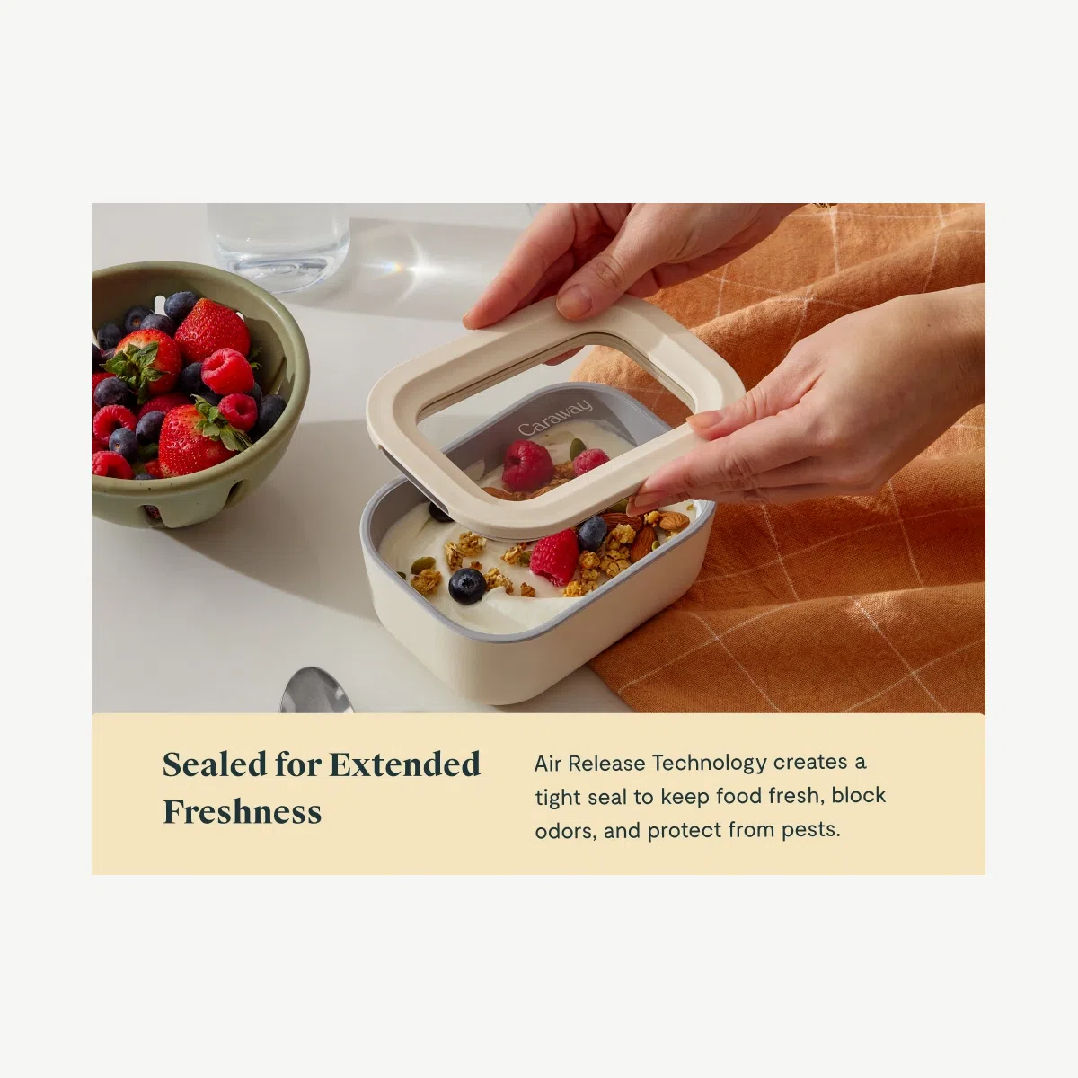 caraway-mini-rectangle-food-storage-container-2-6-cup-non-toxic-glass-microwave- image 4