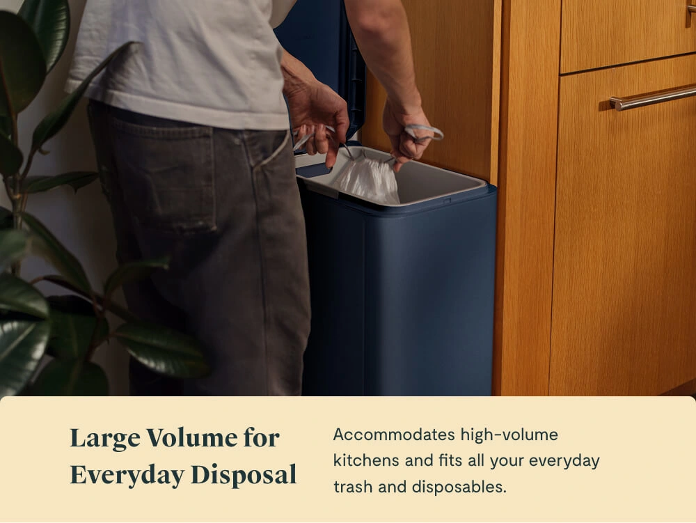 Caraway 45L Slim Step Trash Can (13 Gal)