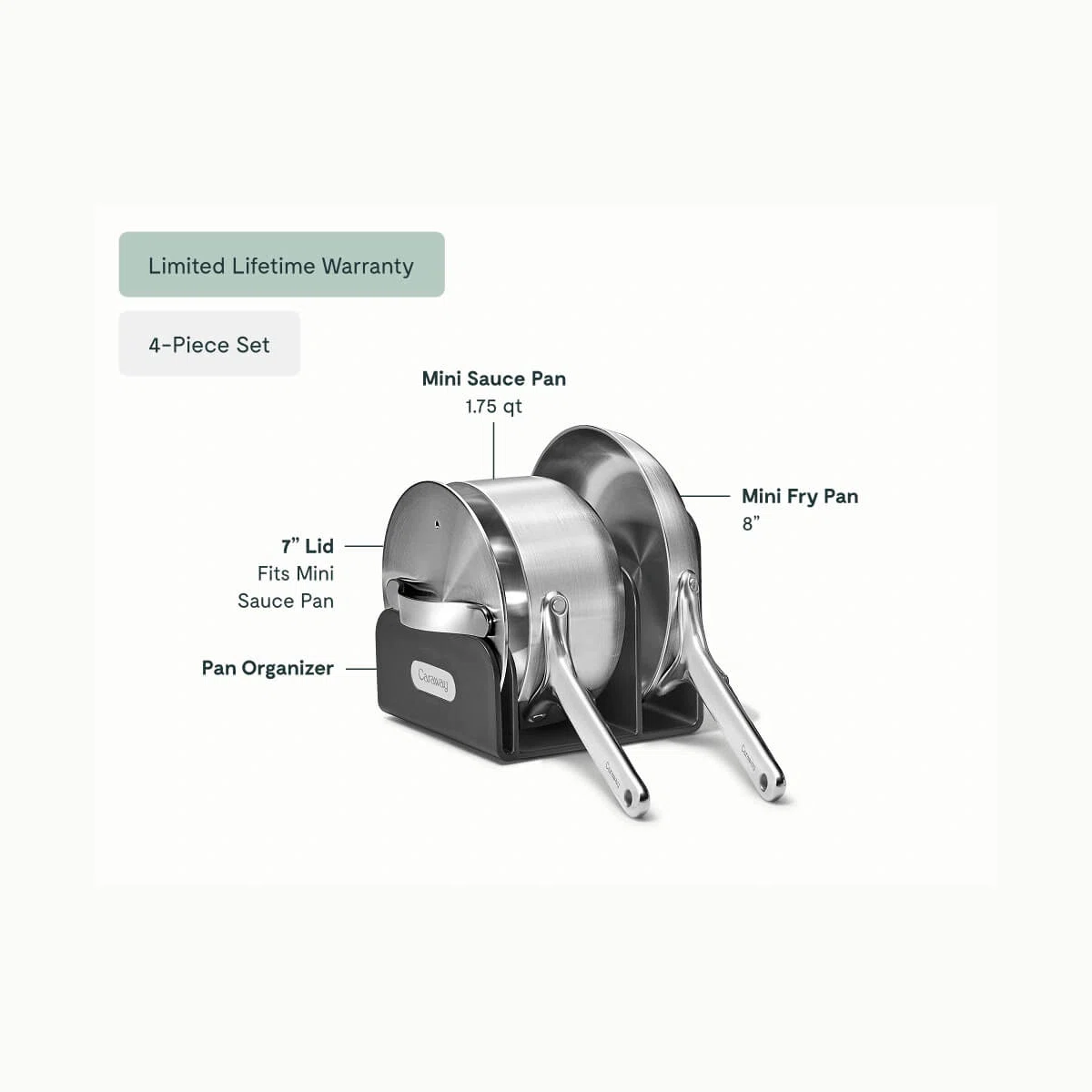 caraway-stainless-steel-minis-duo-mini-fry-pan-sauce-pan-with-storage-organizers image 5
