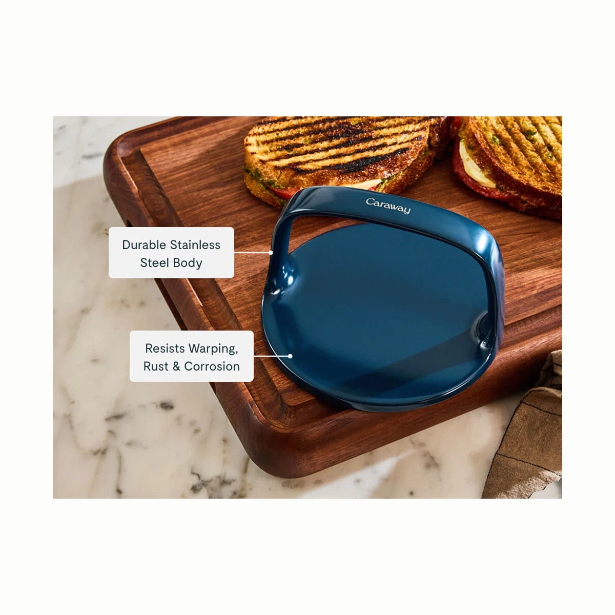 caraway-grill-press-premium-stainless-steel-6-inch-weighted-smash-burger-press-f image 5
