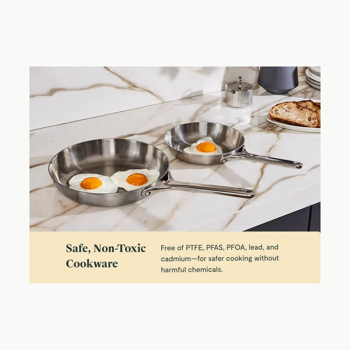 caraway-stainless-steel-fry-pan-duo-8-in-10-5-in-non-toxic-5-ply-steel-oven-safe image 6