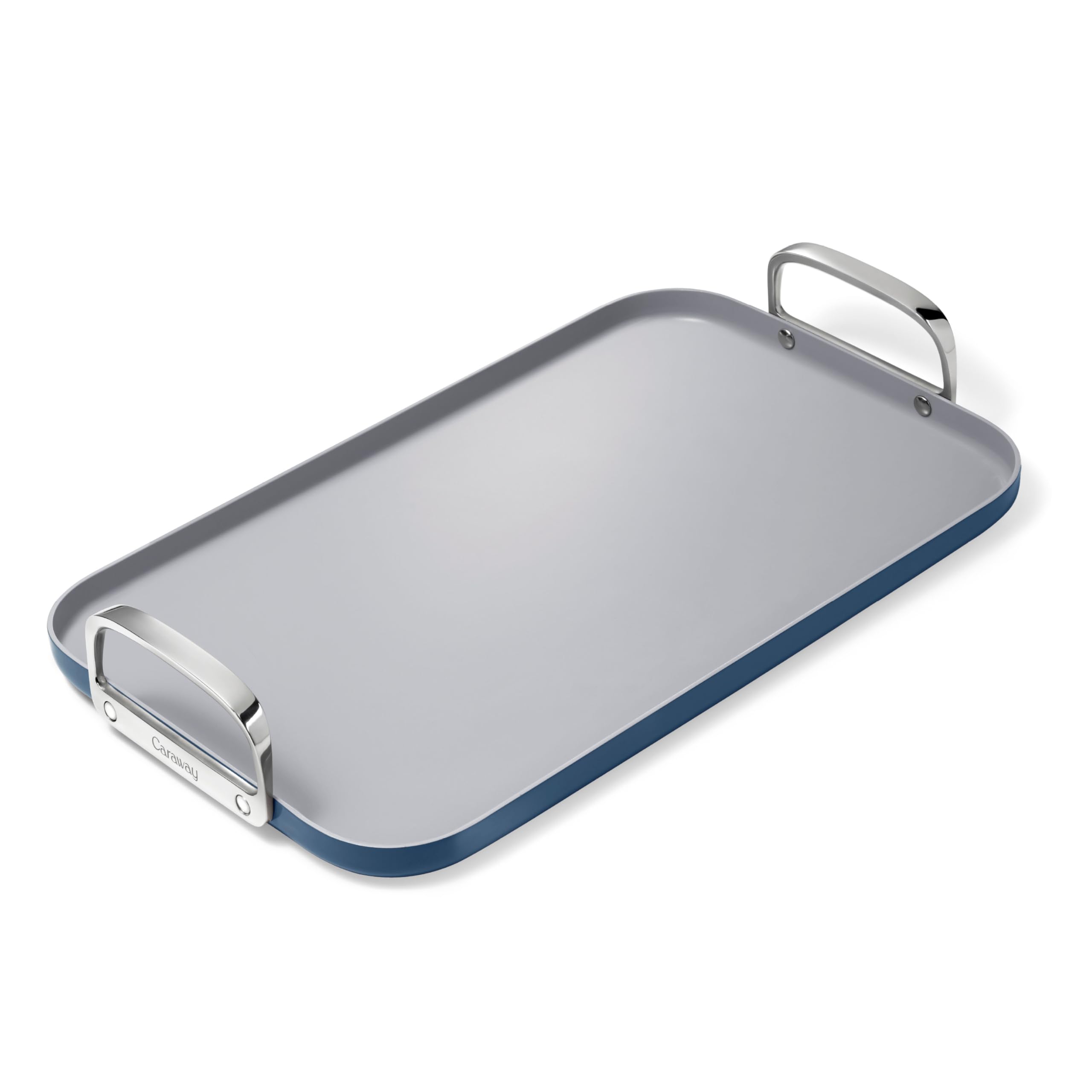 Caraway Double Burner Griddle – 19 x 12 Inch Non-Stick Ceramic Griddle Pan, Navy