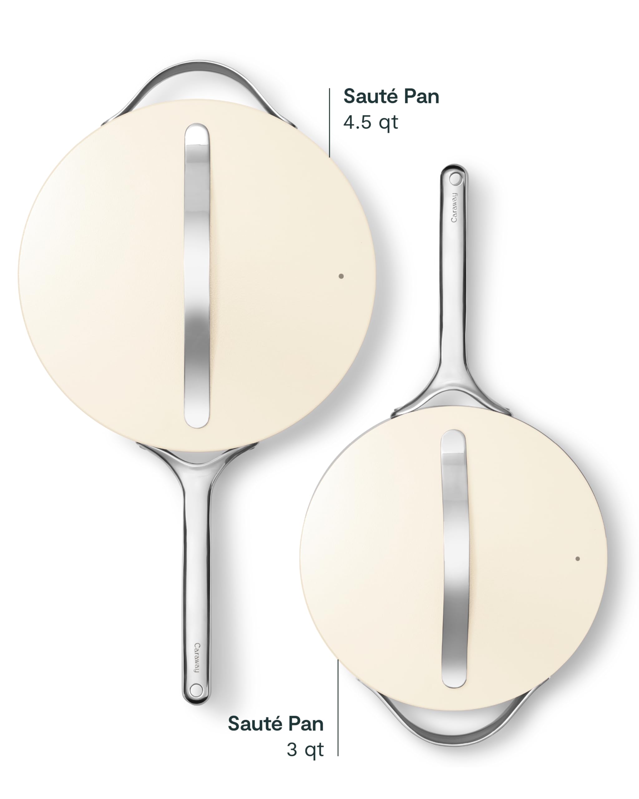 Caraway 12" Nonstick Ceramic Sauté Pan with Lid — 4.5 qt, Non-Toxic, PTFE & PFOA Free