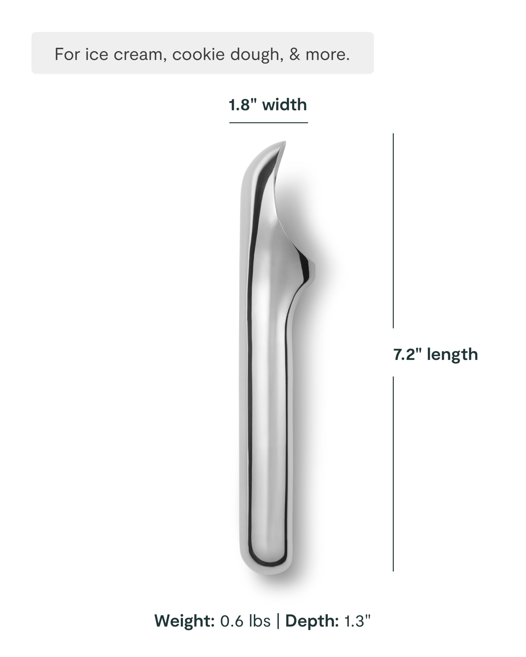 Caraway Ice Cream Scoop — Non-Toxic Stainless Steel with Ergonomic Handle