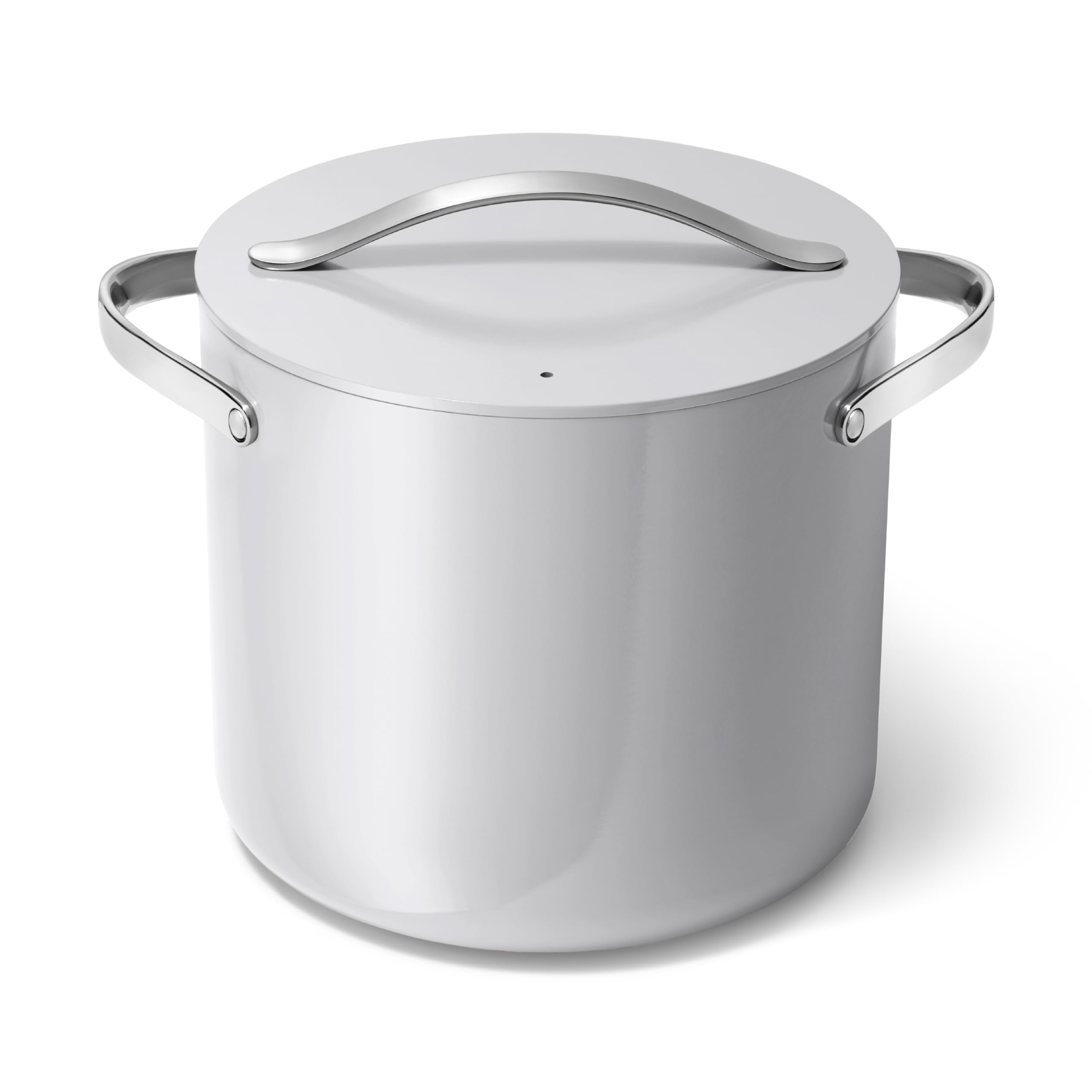 Caraway 12 Qt Stock Pot with Lid – Ceramic Coated – Cream