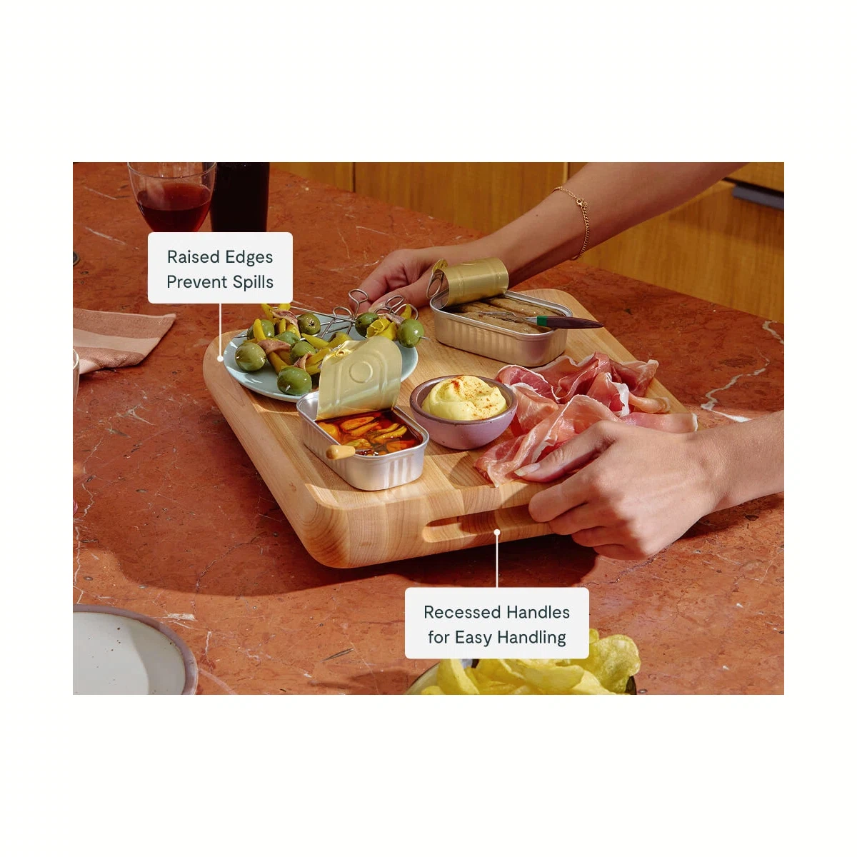 caraway-prep-serve-butcher-block-set-non-toxic-dual-sided-maple-walnut-cutting-b image 7