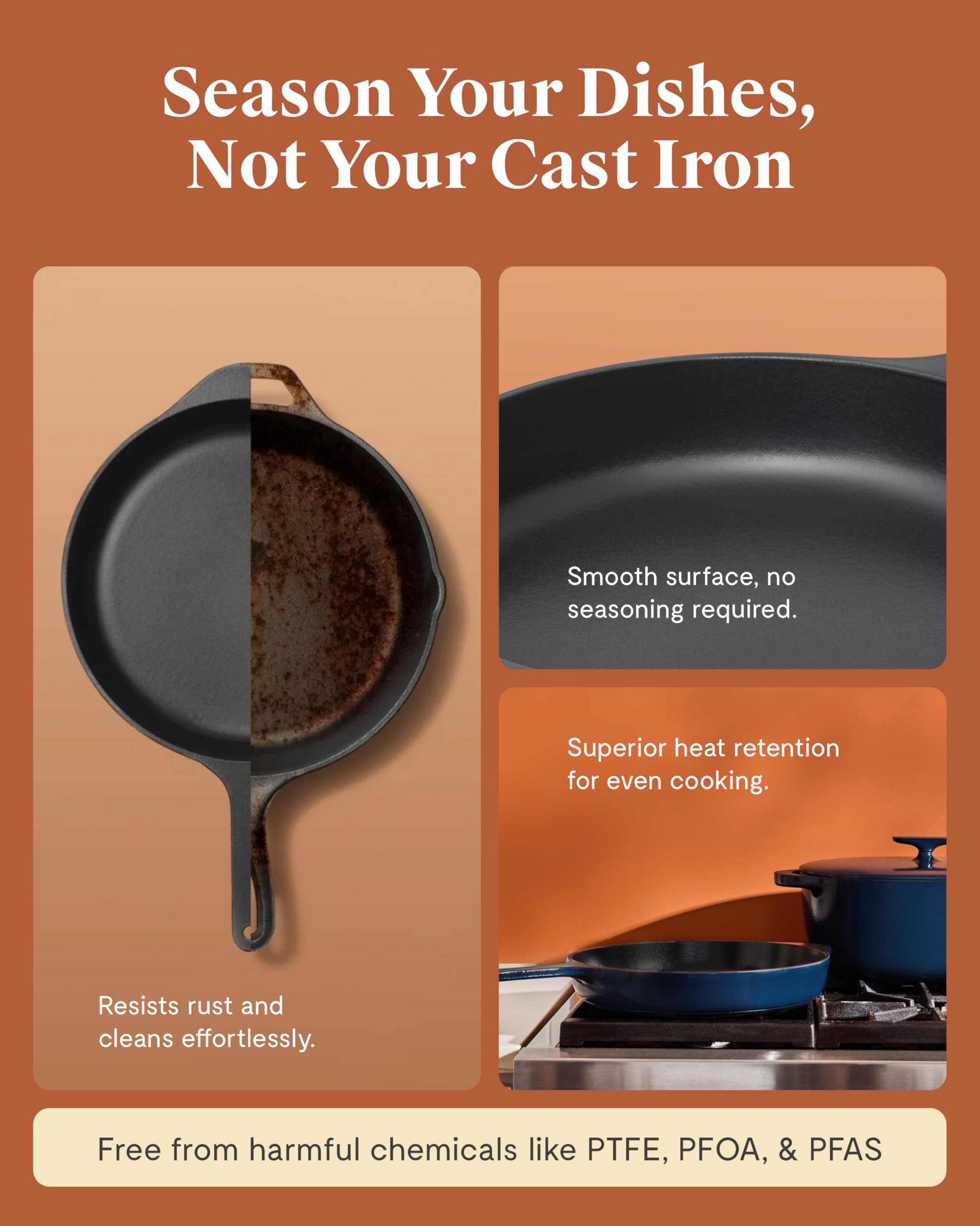 Caraway 12-Inch Enameled Cast Iron Skillet