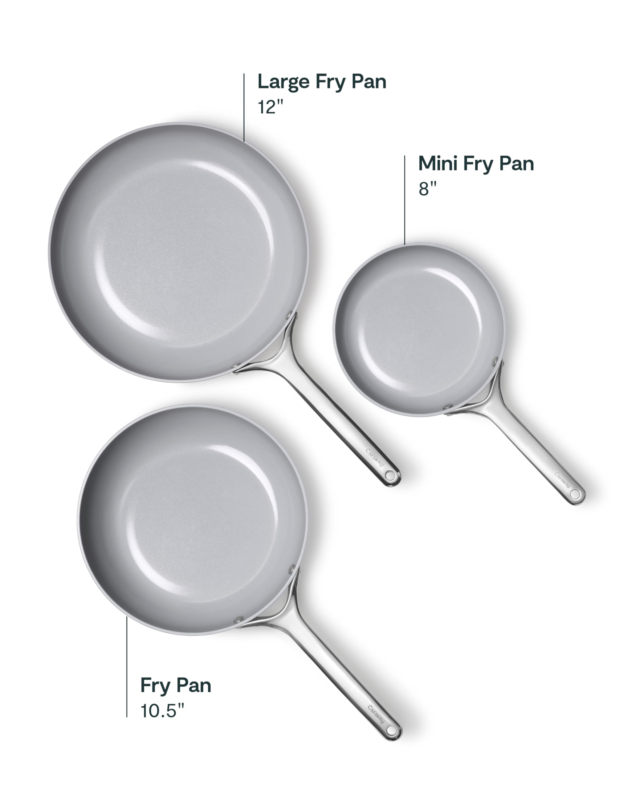 Caraway 10.5" Ceramic Nonstick Frying Pan (2.7 qt) — Cream