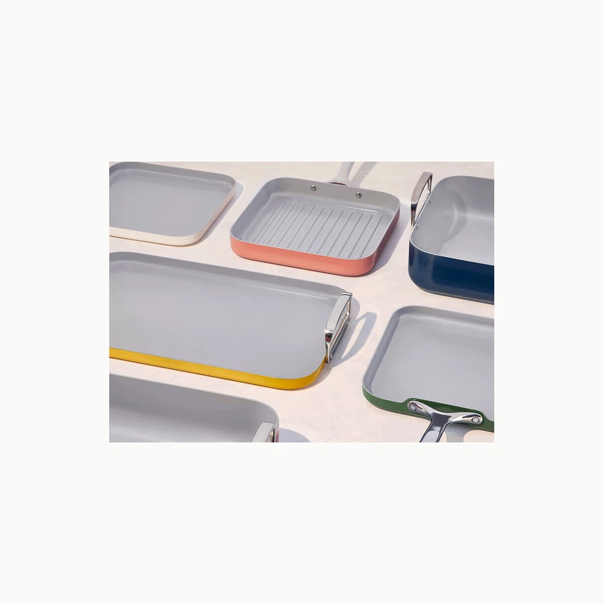 caraway-squareware-set-non-stick-ceramic-square-cookware-grill-pan-griddle-pan-o image 8