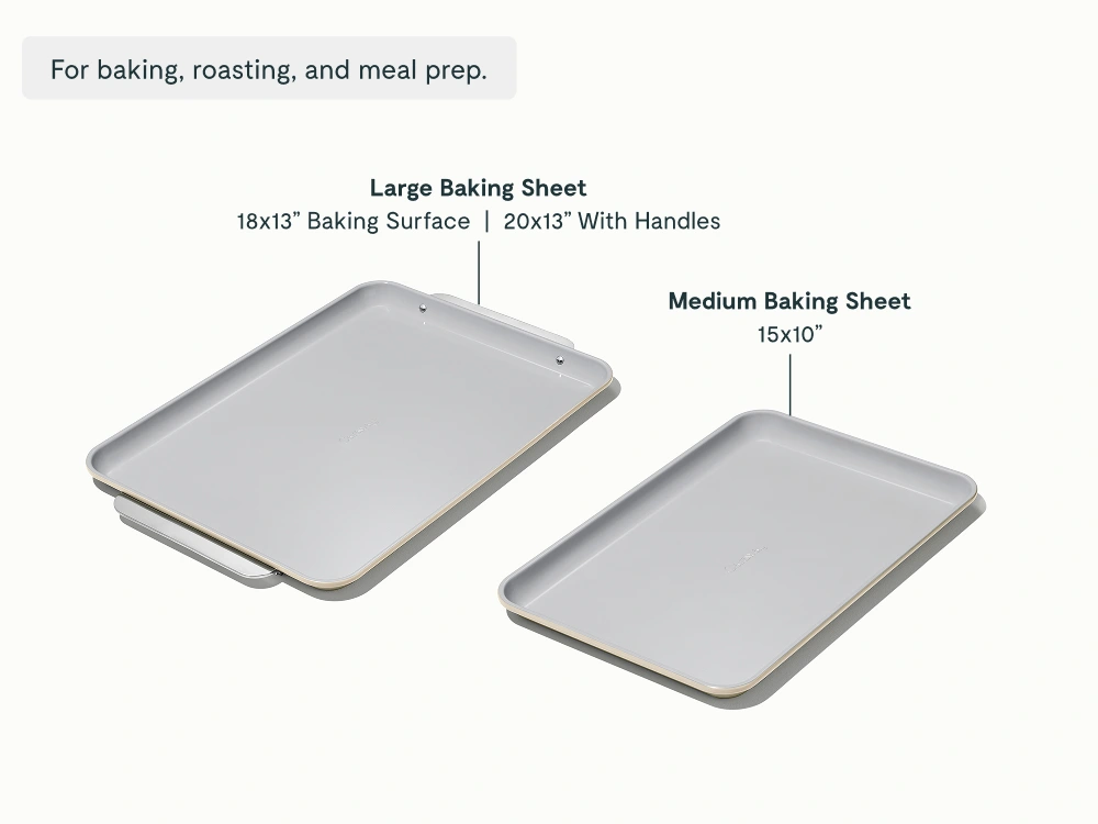Caraway Baking Sheet Duo — Large & Medium Non-Tick Ceramic Baking Sheets