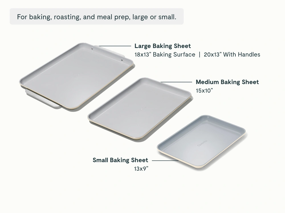 Caraway Complete Baking Sheet Bundle — 4-Piece Non-Stick Ceramic Baking Sheets Set