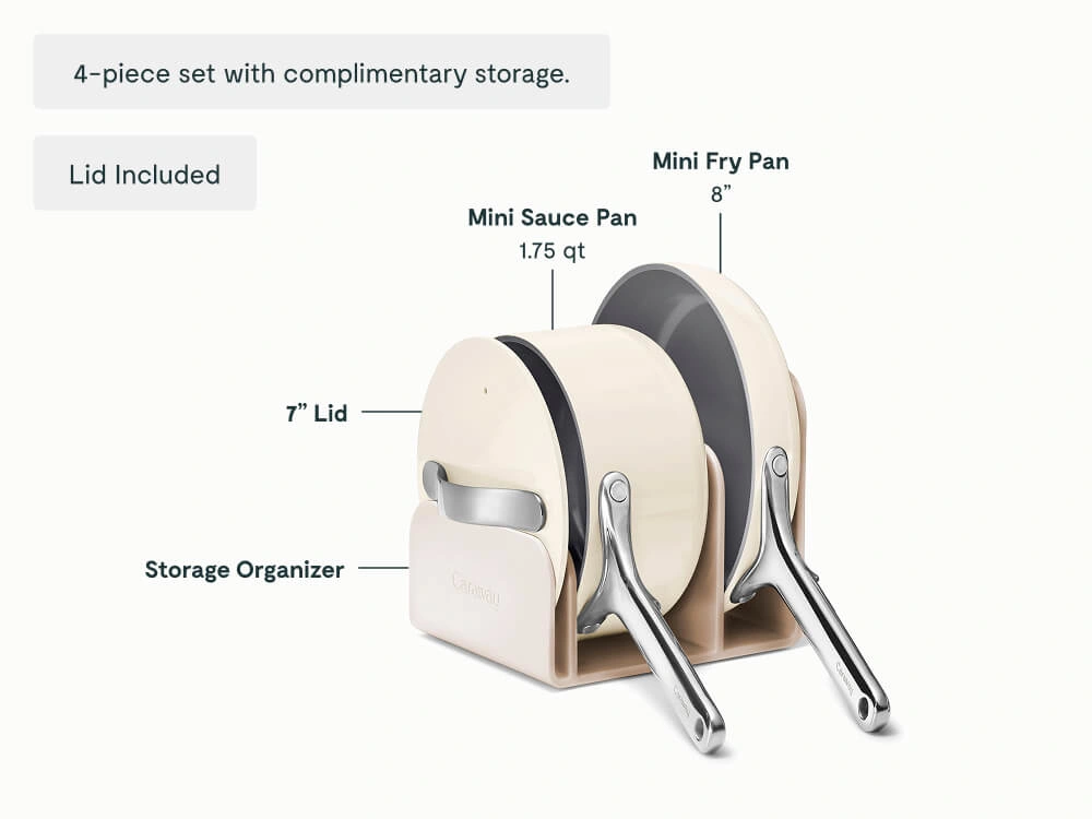 Caraway Cookware, Cookware+ & Minis Duo Set — Non-Toxic Ceramic 18-Piece