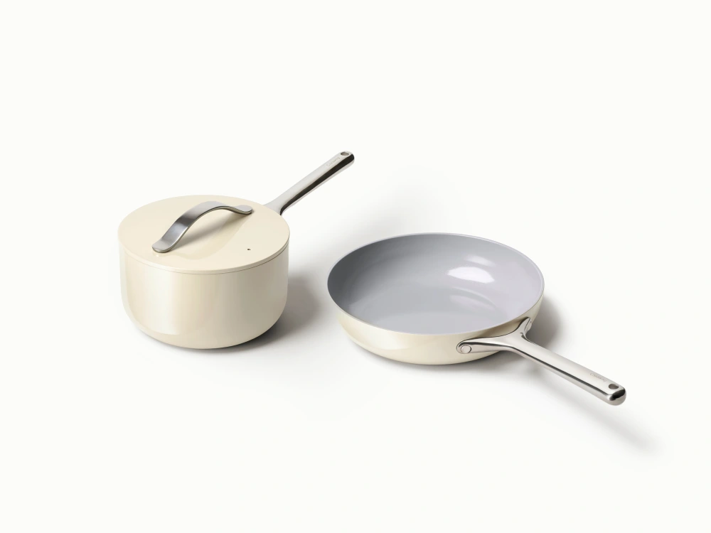 Caraway Daily Duo — 10.5" Fry Pan & 3 qt Sauce Pan Ceramic Non-Stick