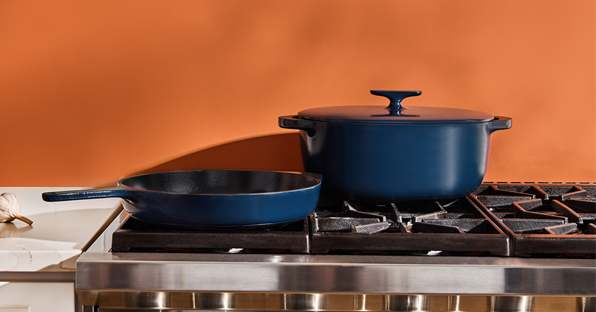 Caraway Large Enameled Cast Iron Duo – 12" Skillet & 8.5 qt Oval Dutch Oven Set