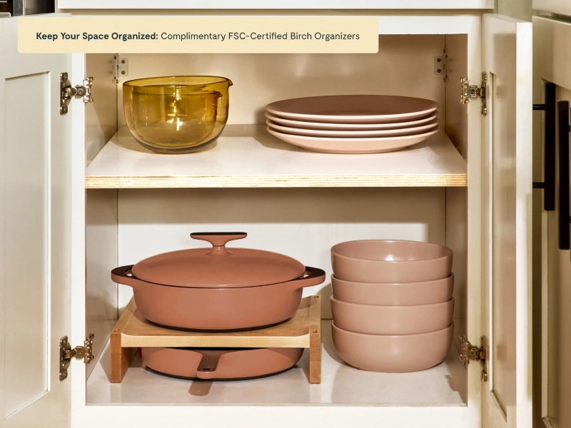Caraway Enameled Cast Iron Skillet & Braiser Duo