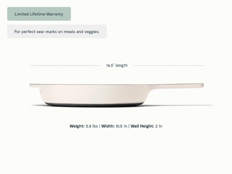 Caraway 10.5-Inch Enameled Cast Iron Skillet