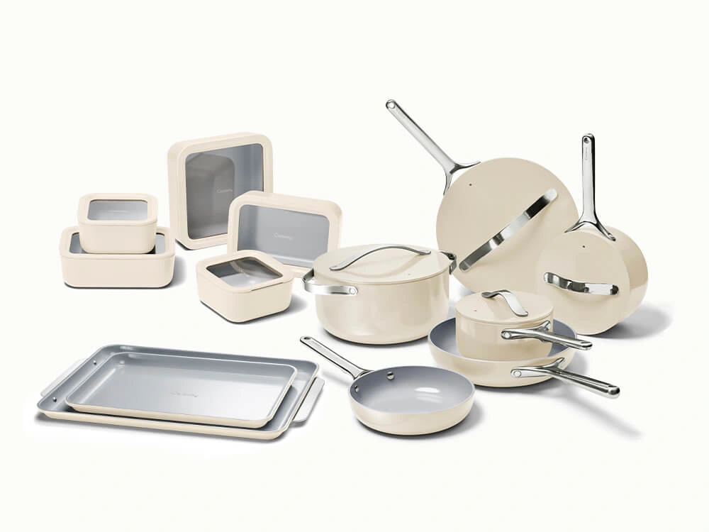 Caraway Family Time Bundle — 32-Piece Non-Toxic Cookware, Bakeware & Food Storage Set