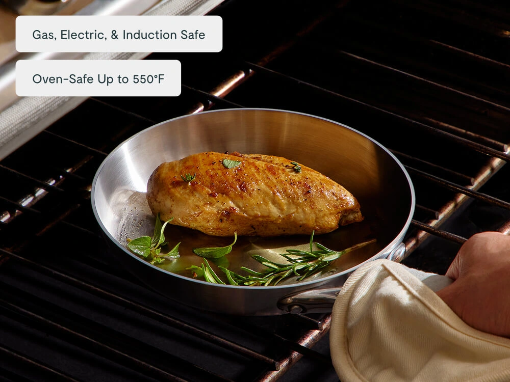 Caraway Stainless Steel Fry Pan Duo - 8 Inch & 10.5 Inch Pans