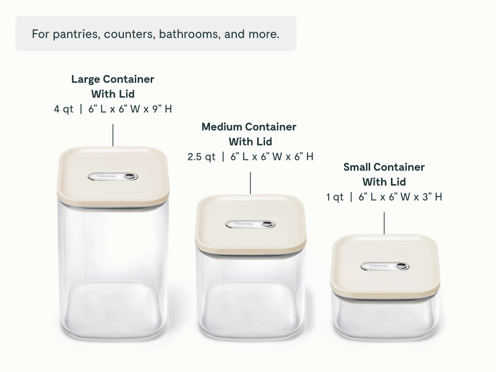 Caraway Glass Airtight Container Trio