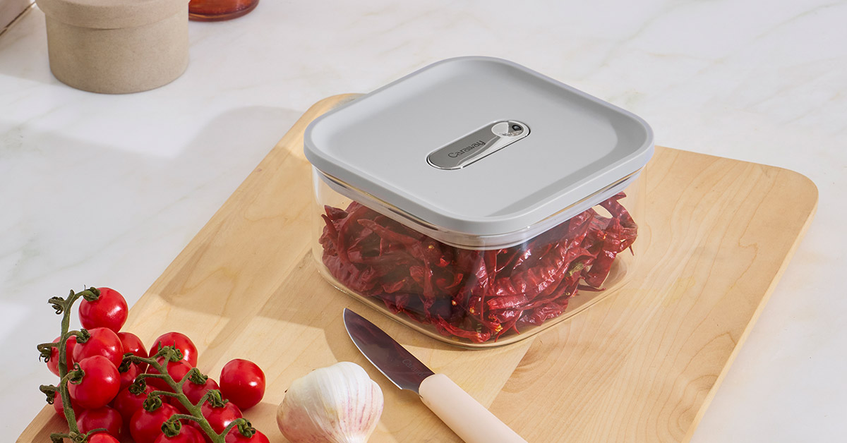 Caraway Small Glass Airtight Container 1 qt