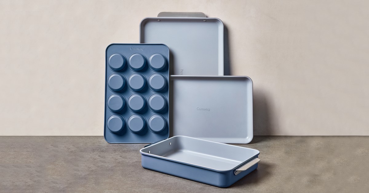 Caraway Half Bakeware Set — 6-Piece Ceramic Non-Stick Baking Set