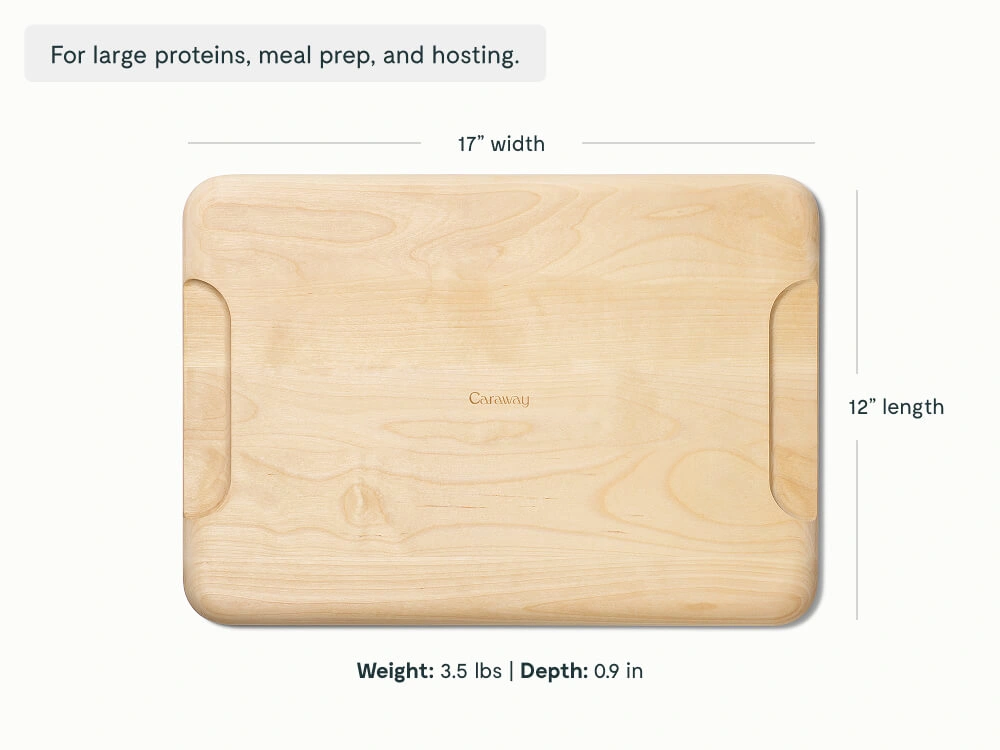 Caraway Large Cutting Board — FSC-Certified Birch Wood, Non-Toxic, Lightweight