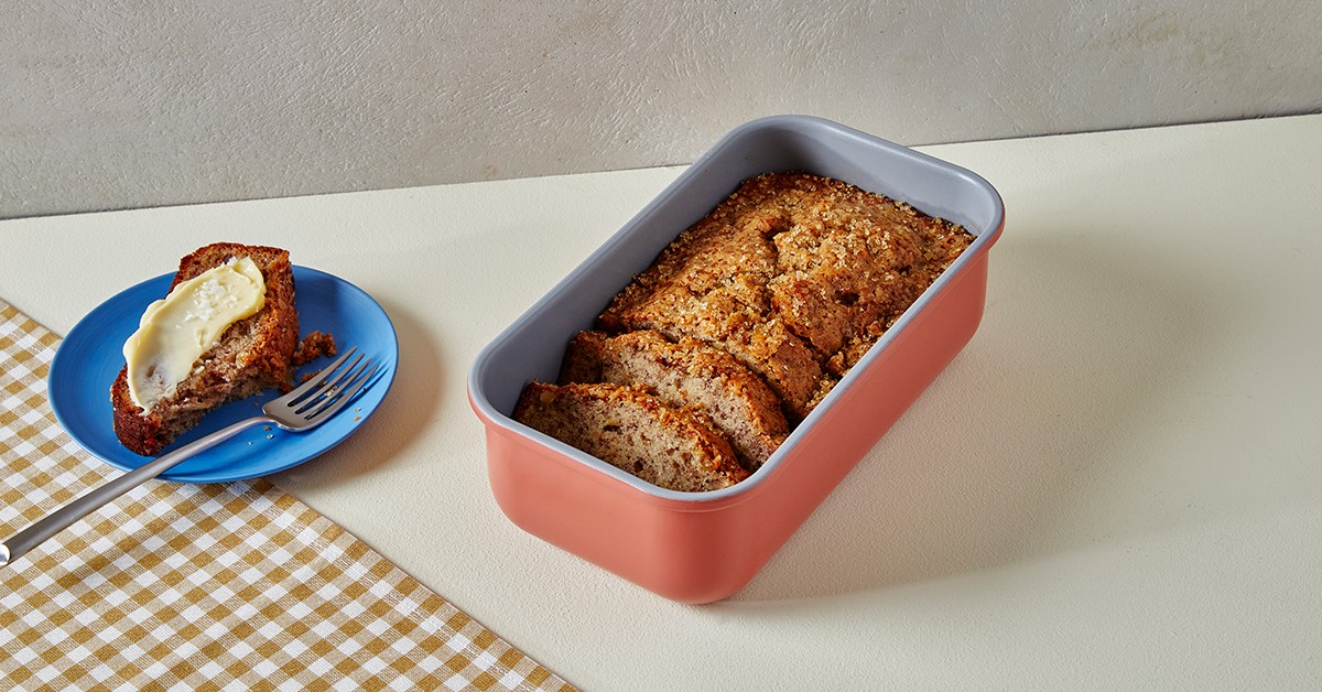 Caraway Ceramic Non-Stick Loaf Pan — 1 lb Capacity, Oven Safe to 550°F