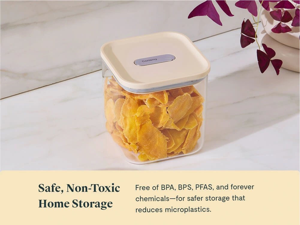 Caraway Medium Glass Airtight Container – 2.5 qt, Modular Design for Pantry Storage