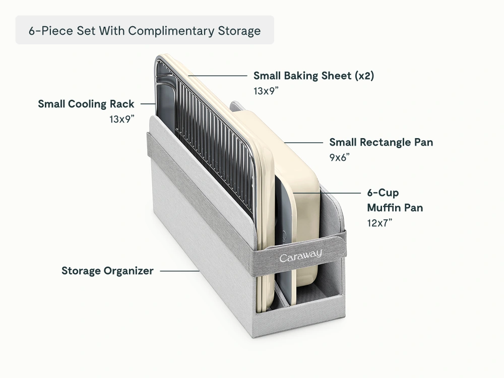 Caraway Mini Bakeware Set — 6-Piece Non-Stick Ceramic Bakeware Set