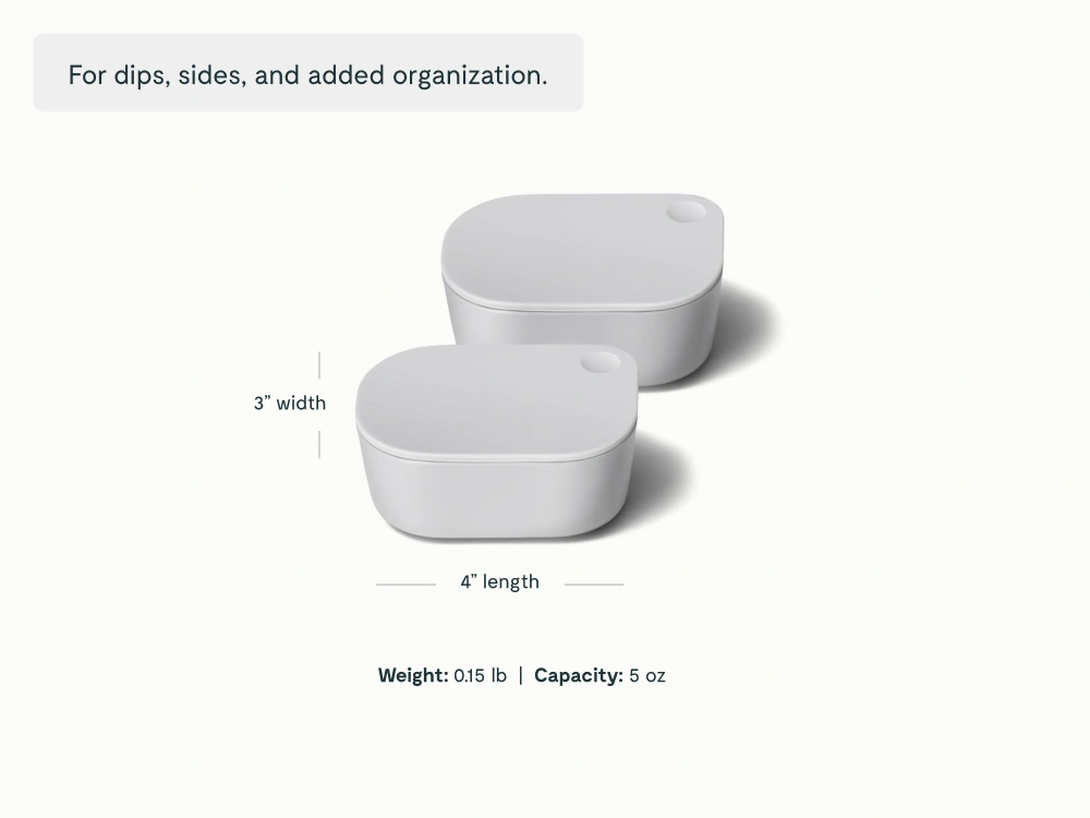 Caraway Mini Dash Containers (Set of 4) — 5 oz Glass Food Storage with Lids