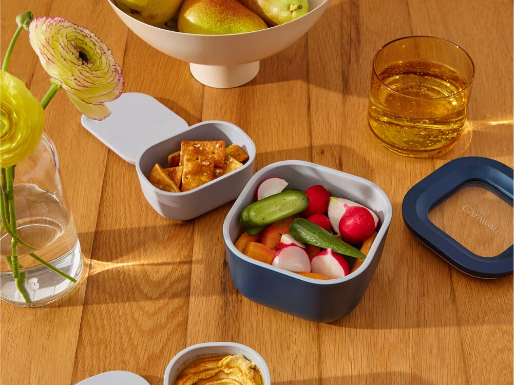 Caraway Mini Dash Containers (Set of 4) — 5 oz Glass Food Storage with Lids
