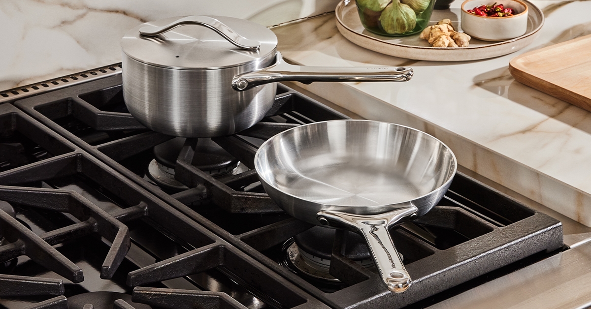 Caraway 8" Stainless Steel Mini Fry Pan — 5-Ply Steel, Oven Safe, Non-Toxic, Lifetime Warranty