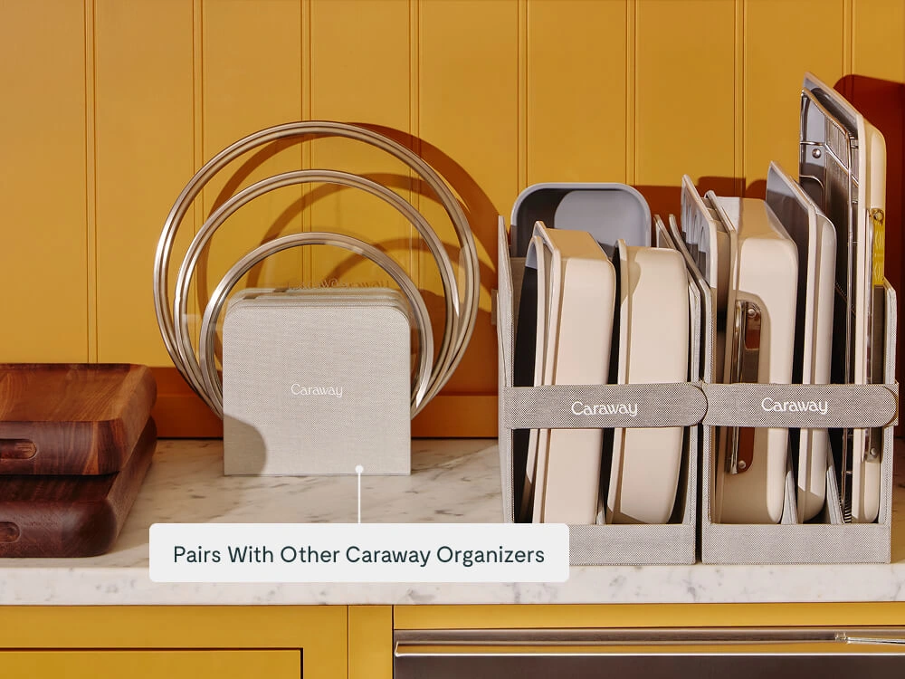 Caraway Mixing Bowl Lid Organizer — Fits 3 Lids