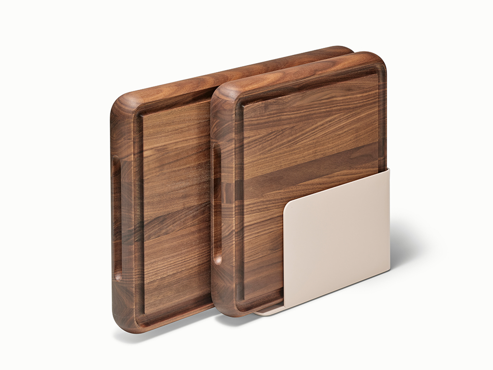 Caraway Prep & Serve Butcher Block Set – Dual-Sided Edge-Grain Wood Cutting Board
