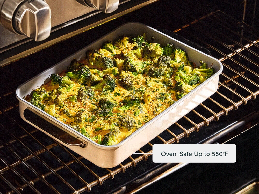 Caraway Rectangle Pan Trio — 13x9" Pan & Two 9x6.5" Pans