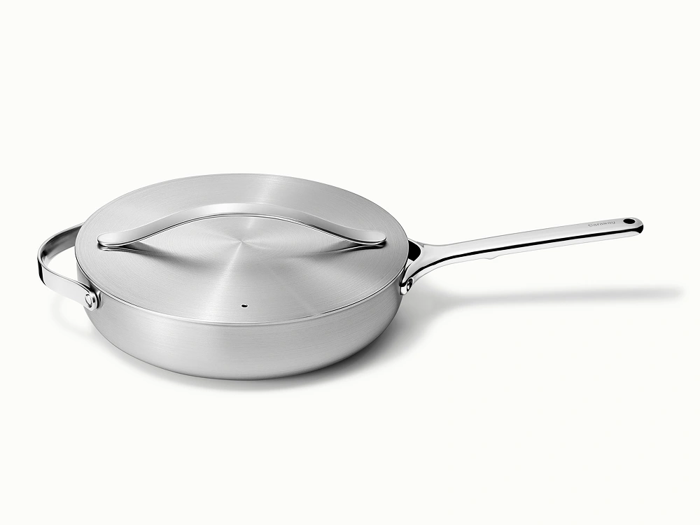 Caraway 4.5 Qt Stainless Steel Sauté Pan — 5-Ply Clad, Oven Safe to 550°F